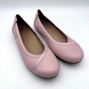 Vionic Shoes Adult 8.5 Caroll Light Pink Slip On Ballet Flats Leather Womens